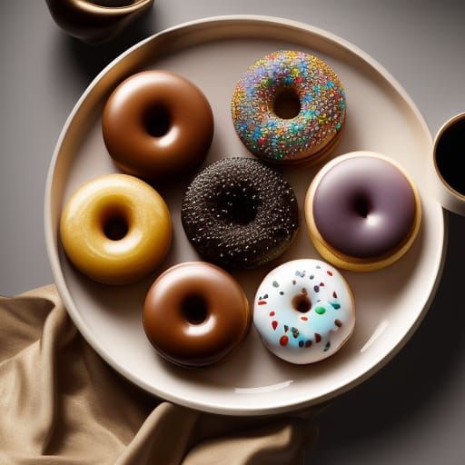 Hyperdetailed Donuts in Dynamic Lighting, 8K Resolution