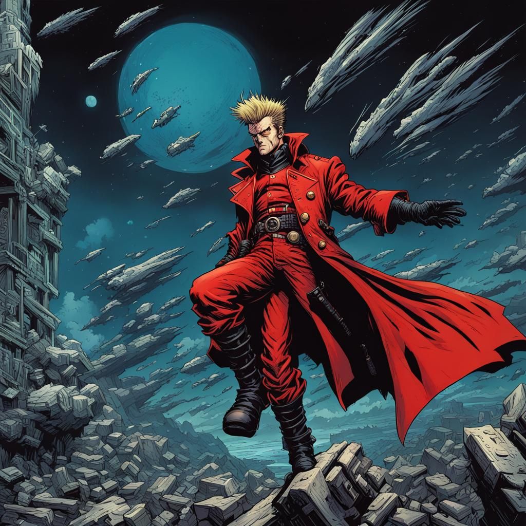 Vash the Stampede Comic Book Art