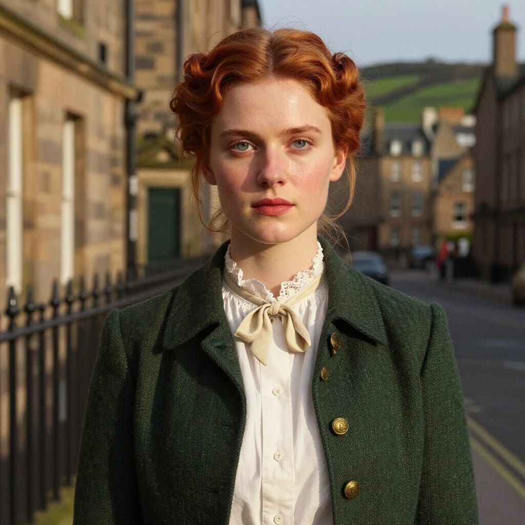 Photorealistic Edwardian Portrait of Scottish Woman