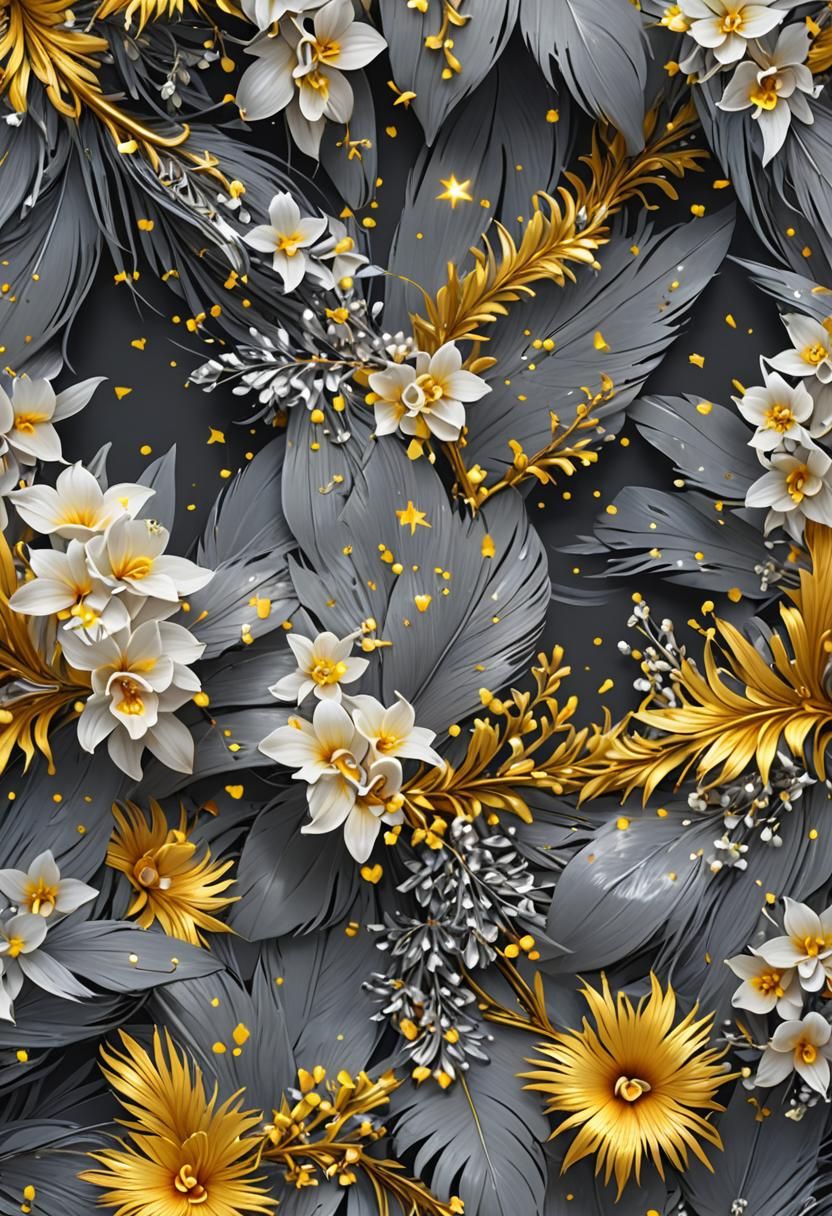 Golden Feather in Aesthetic Anime Style