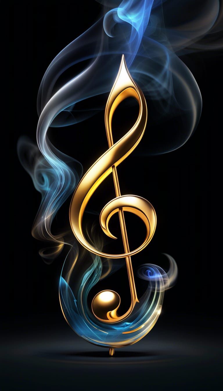 Treble Clef Smoke Effect Photography 🎼