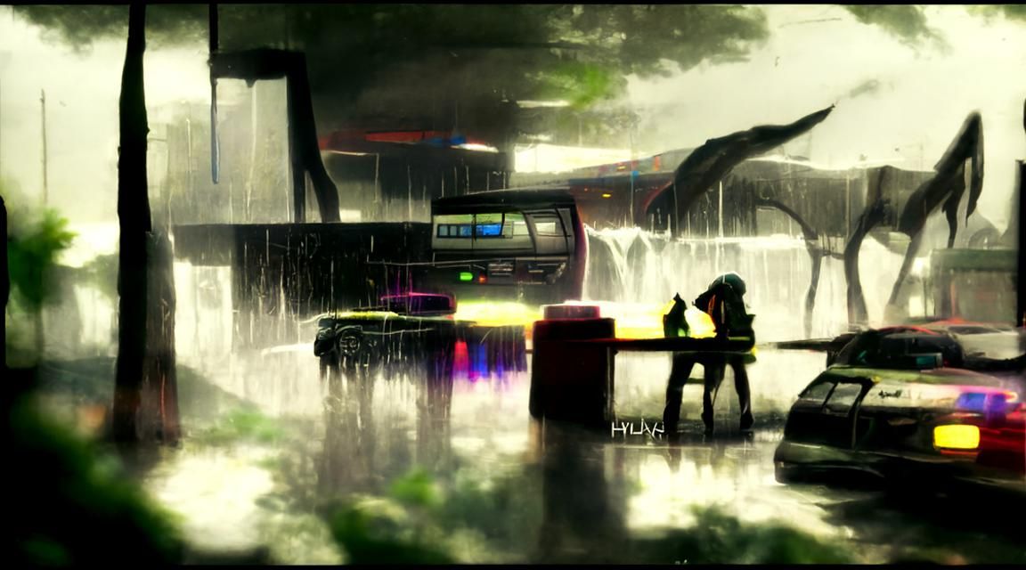 Visually Striking Scene in Hydraulx Style