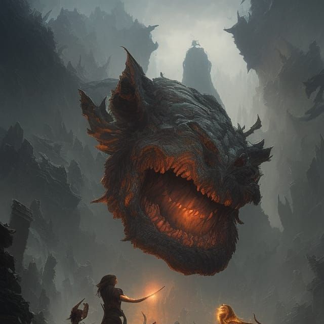 Fight in the dark creek
