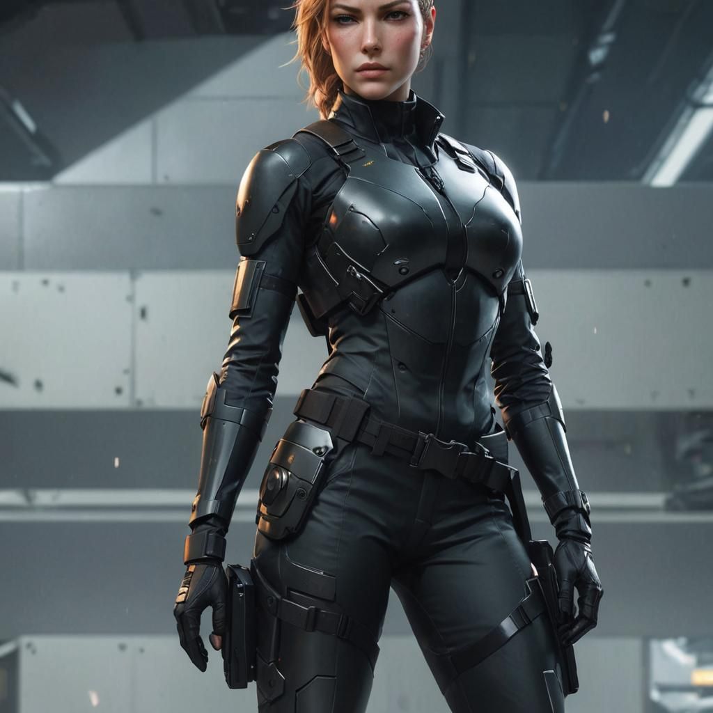 Female Spy in Tactical Suit Concept Art