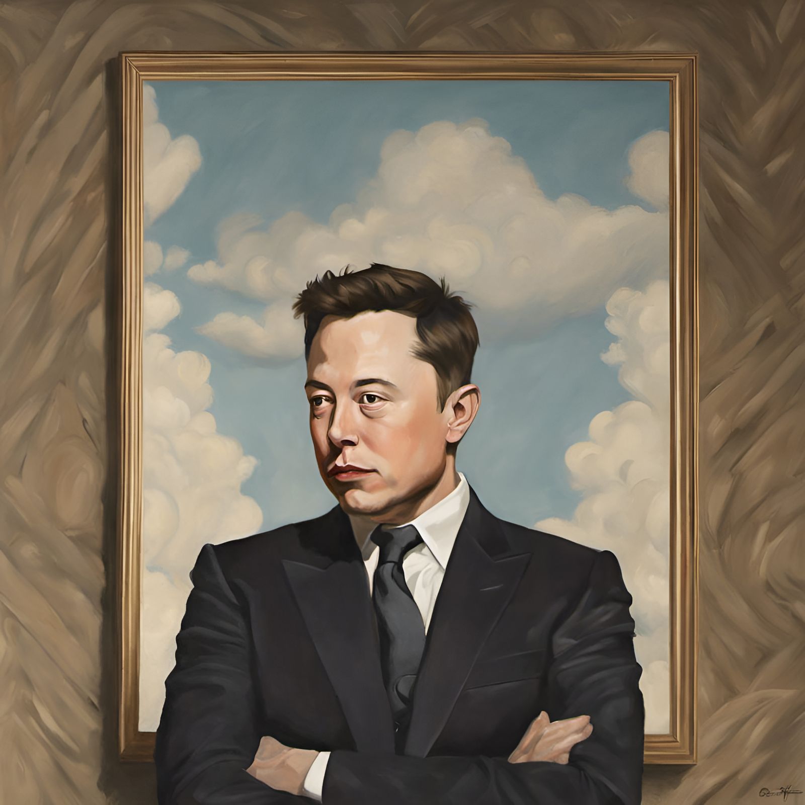 Elon Musk: Oil Portrait in Combined Styles