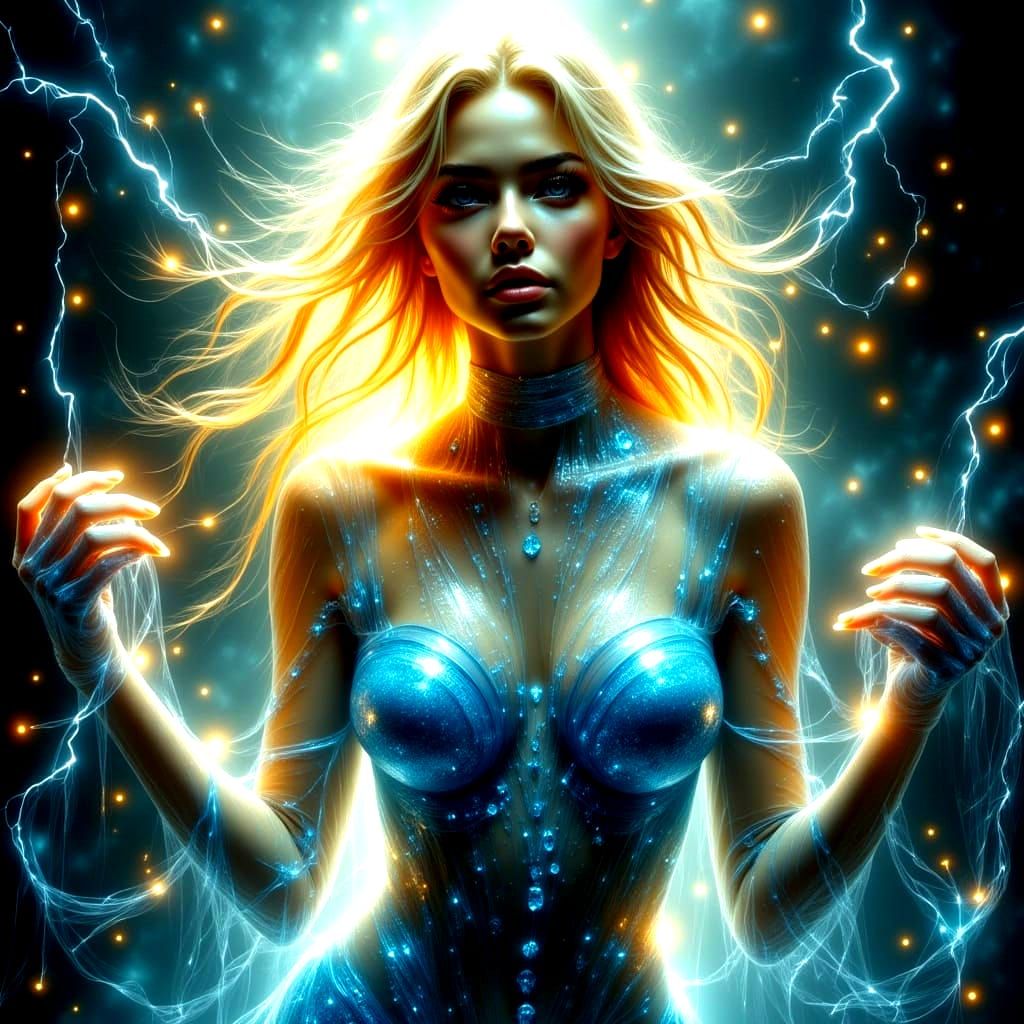 Ethereal Beauty in Dreamy Enchantment: A Confident Woman in ...