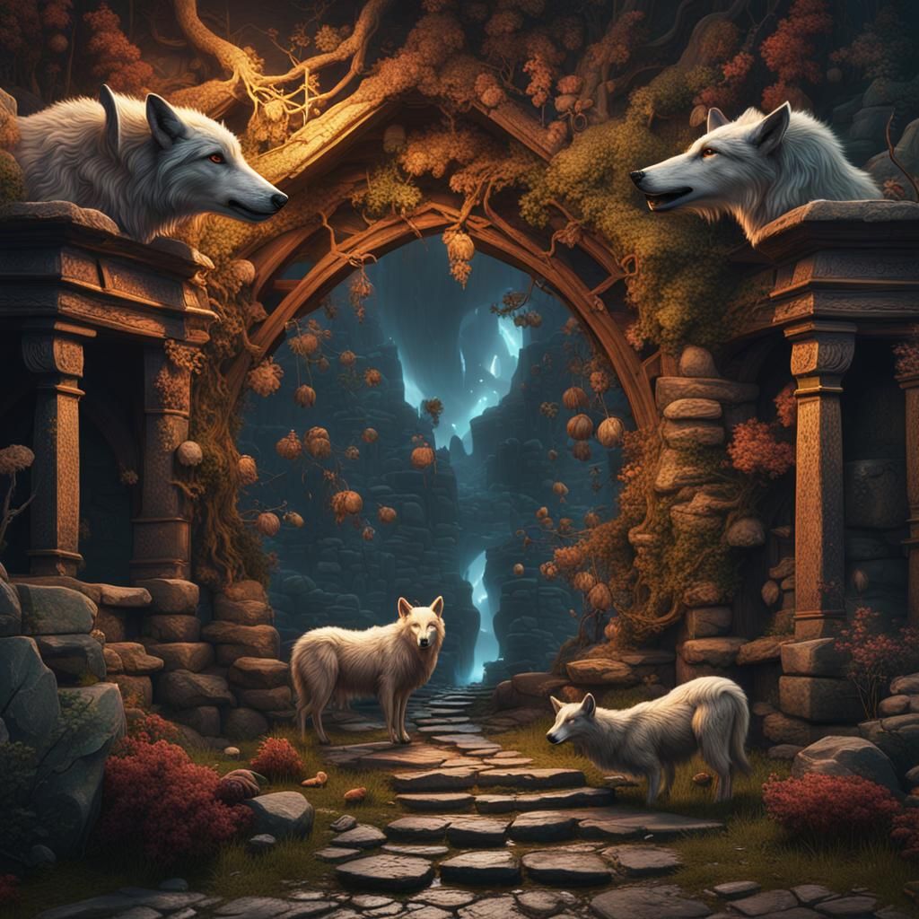 The Wolf and Seven Goats: Fantasy Concept Art