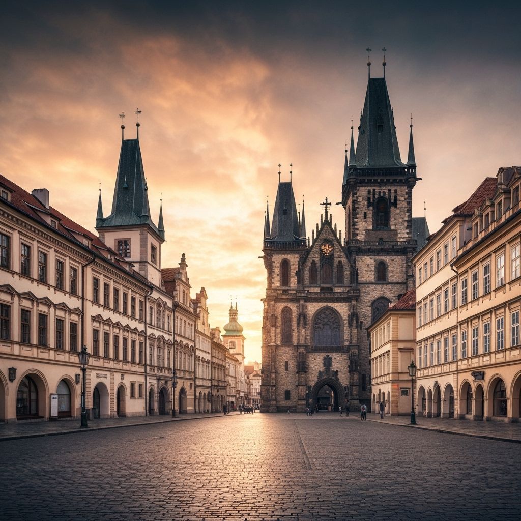 Prague: Gothic and Baroque Architecture at Sunrise