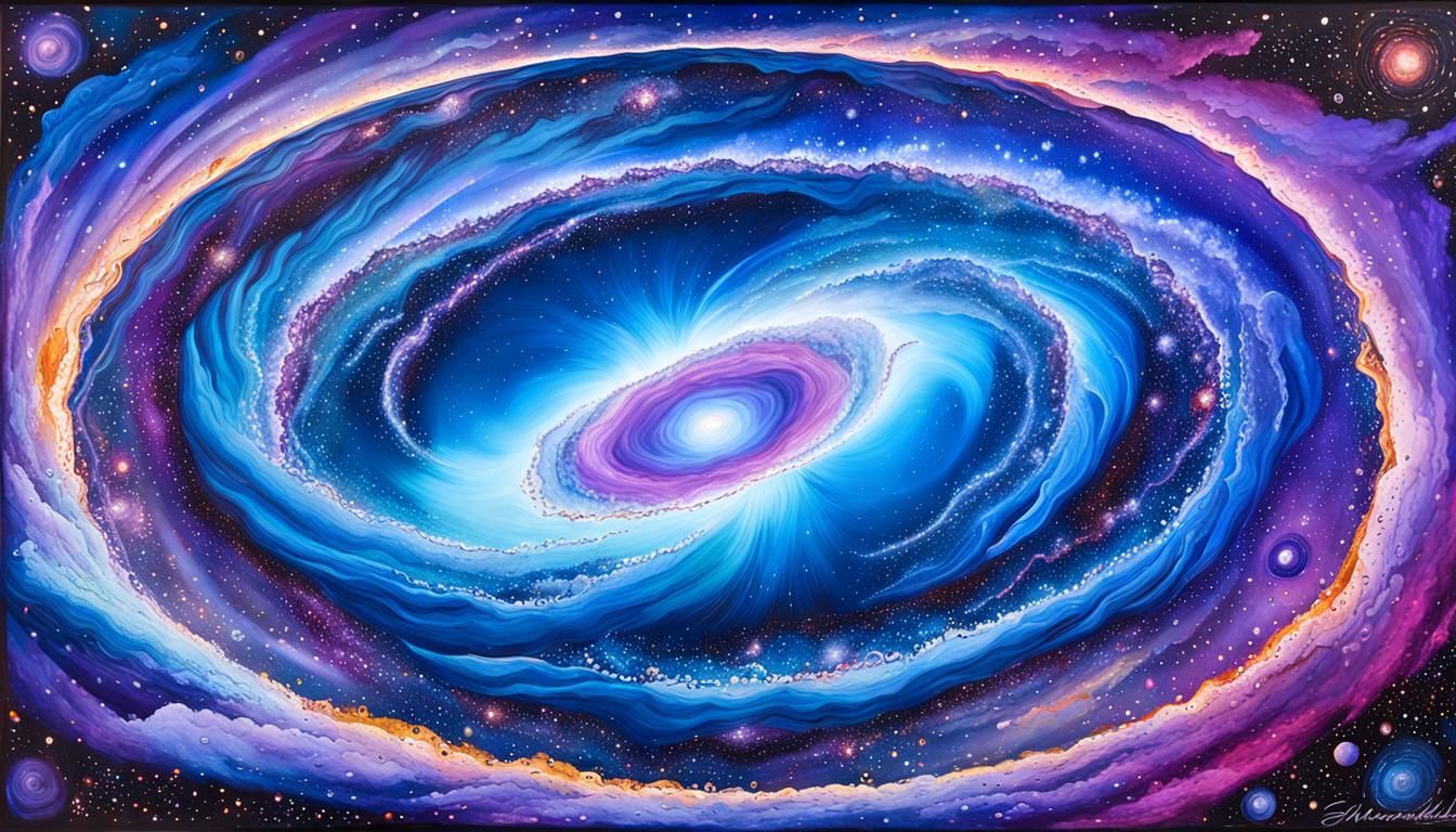 Spectacular Nebula Formation in Gouache and Watercolor