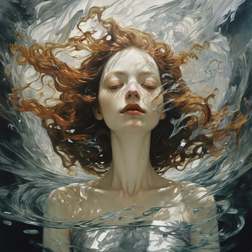 Dreamlike Underwater Scene in Fantasy Art Style