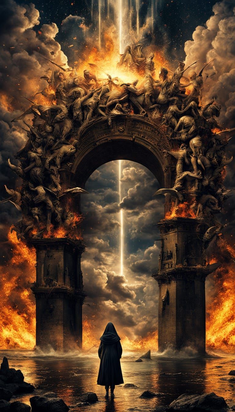 Surreal Folk Art Collage near Tannhäuser Gate