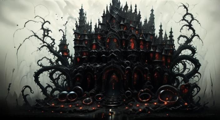 Queen of Decay in Dark Biomechanical Style