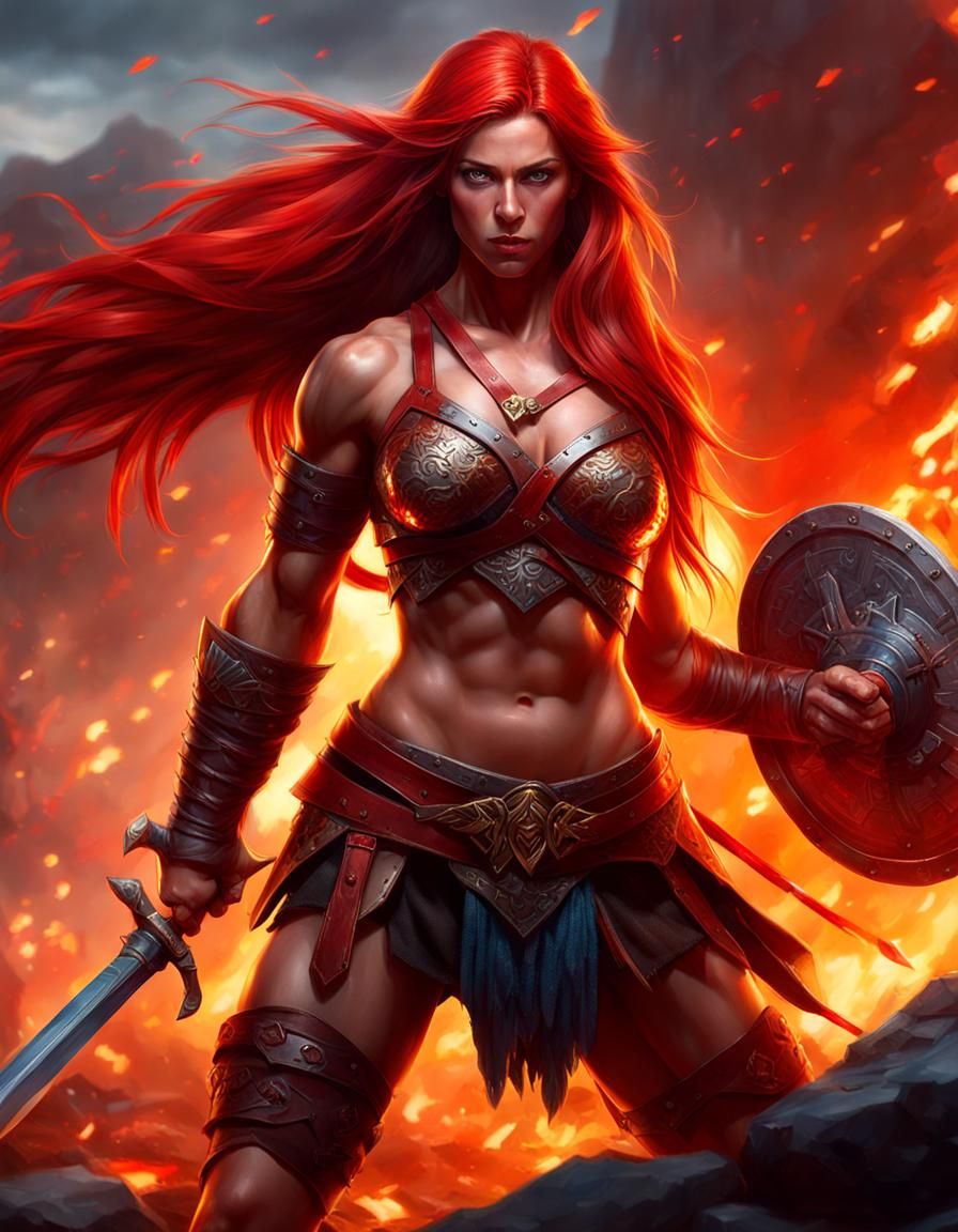 woman barbarian warrior