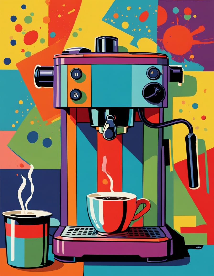 Vibrant Pop Art Coffee Maker by Matisse