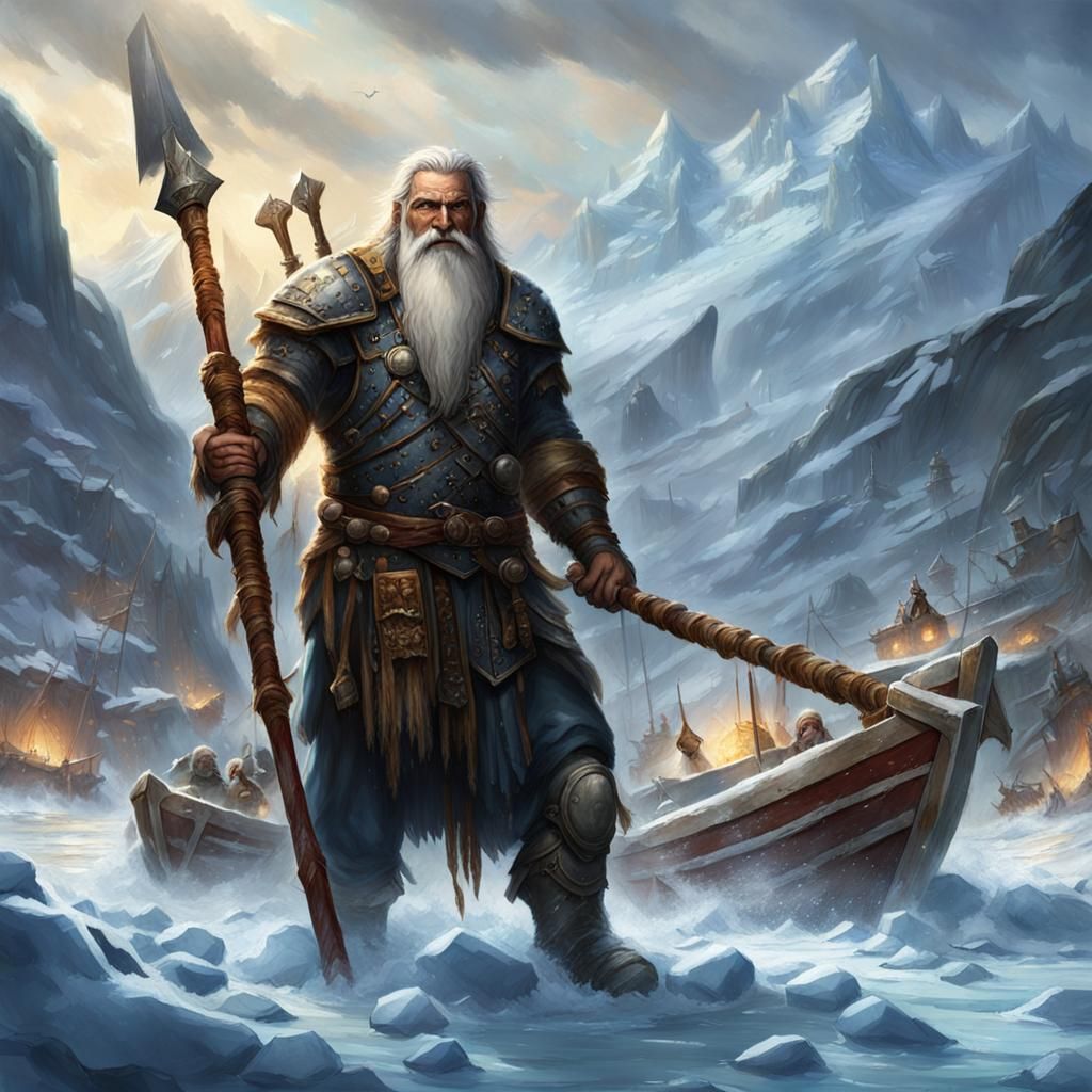Viking Longboats Approach New Lands: Hyperrealistic Digital ...