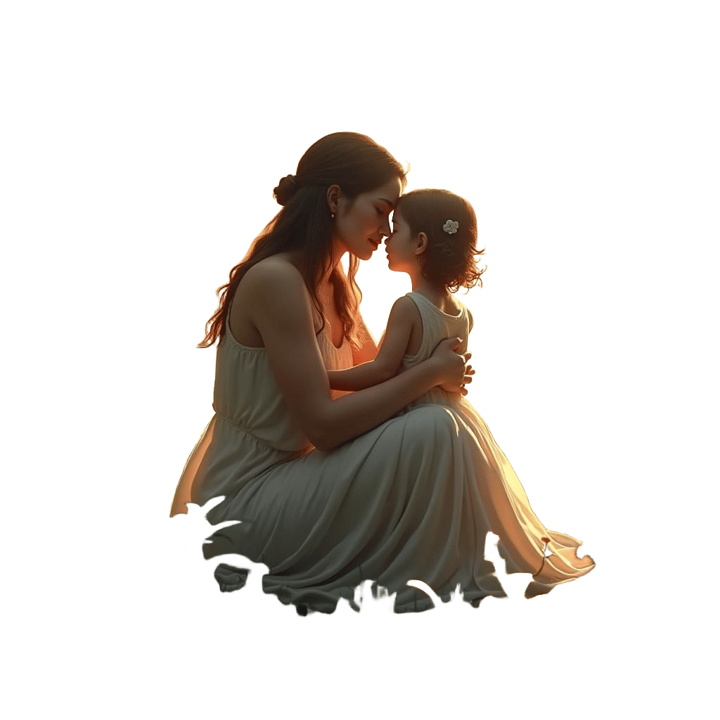 Loving Mother and Child: Detailed Fantasy Art