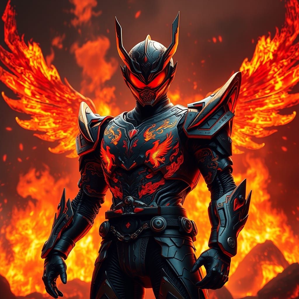 Kamen Rider Phoenix in Ornate Black Armor