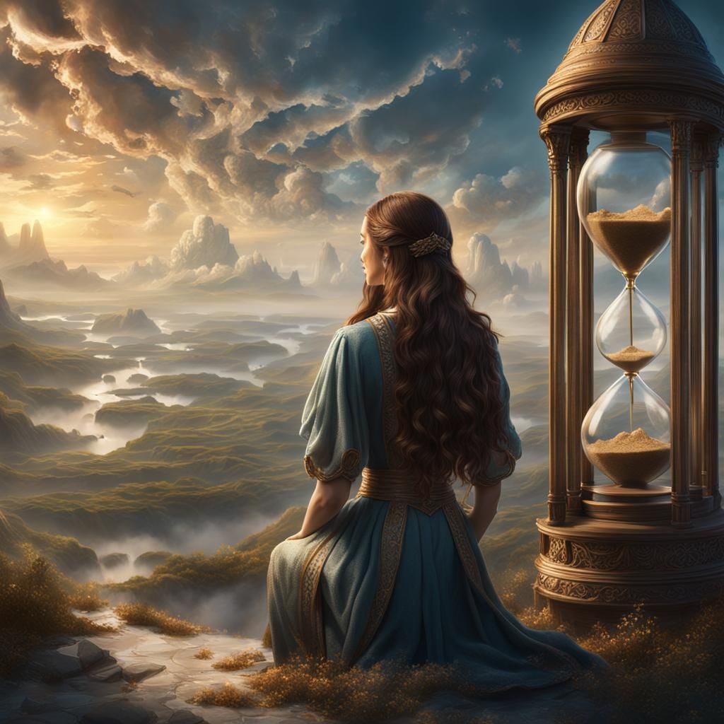 Woman Seeks Angel in Heaven: Fantasy Concept Art