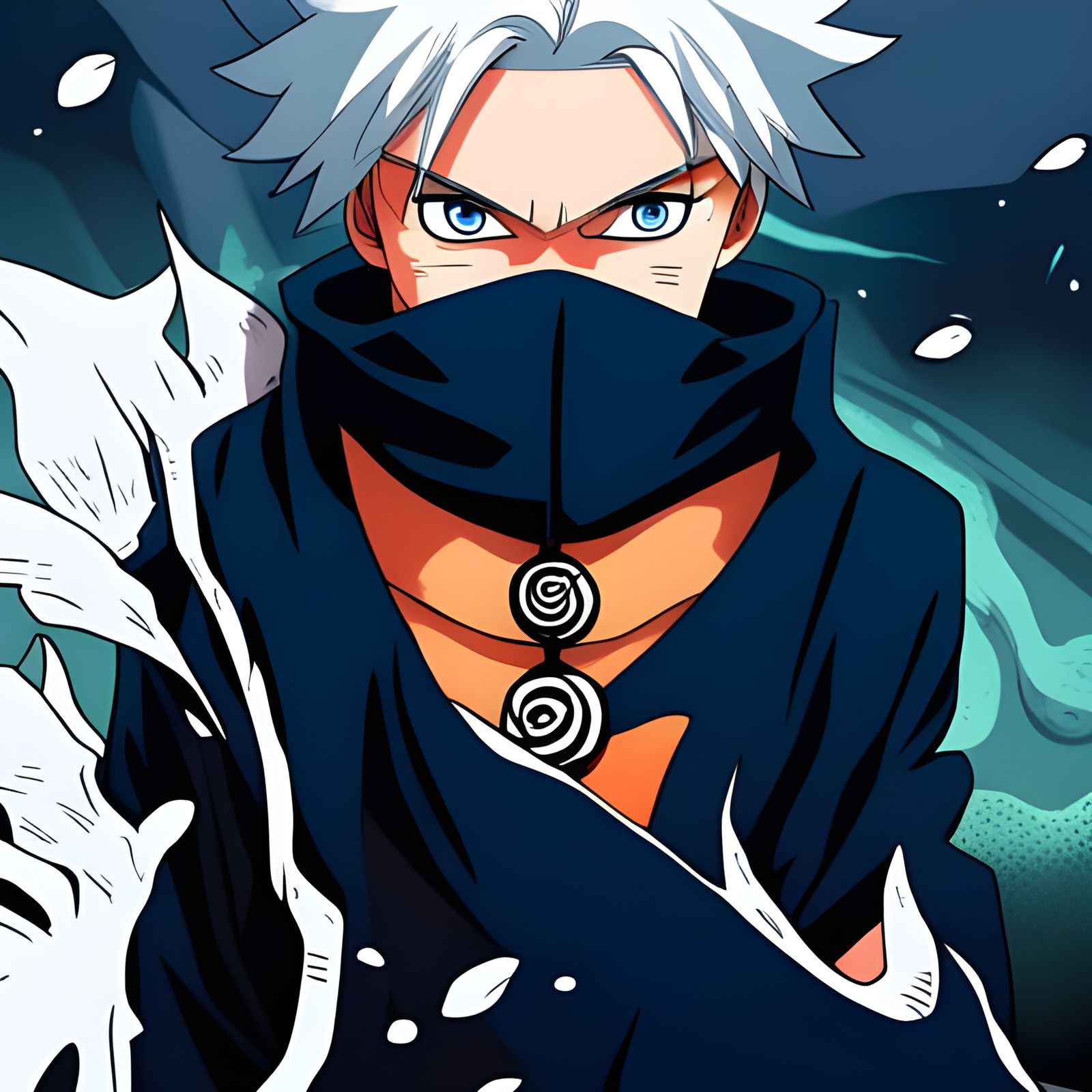 White haired anime character