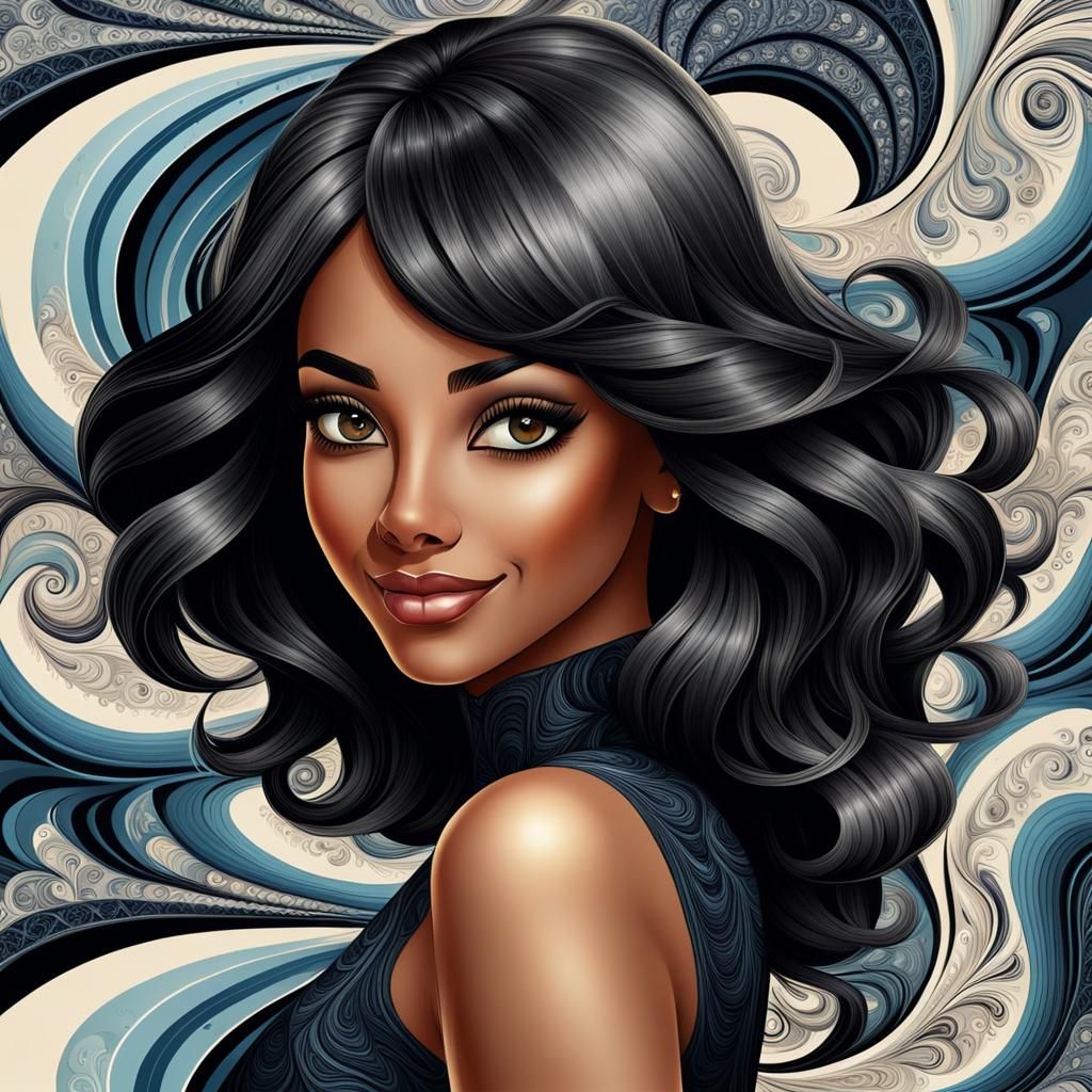 Puerto Rican Winter Vixen with Mischievous Smile