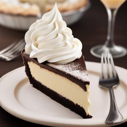 French Silk Pie in Impressionistic Style