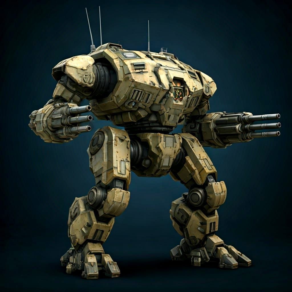 Battletech Mech in Action