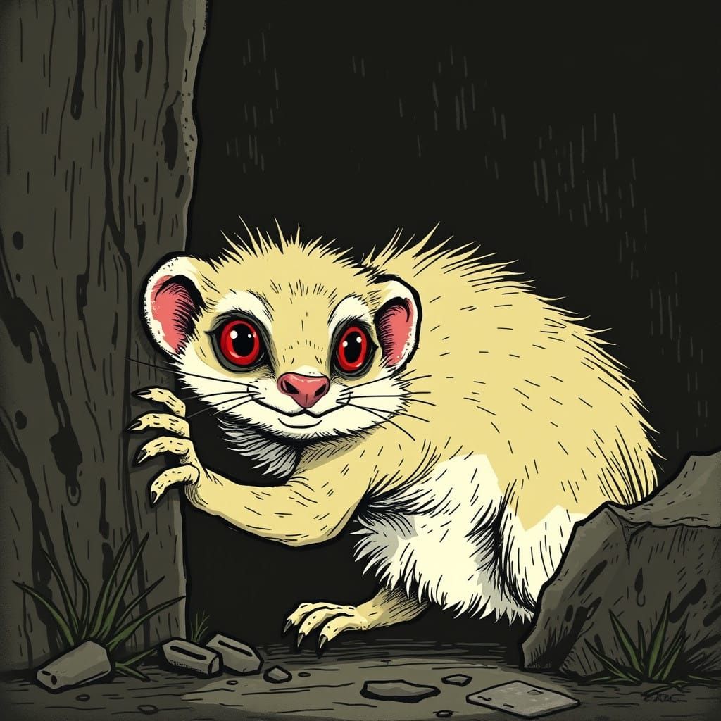 Weasel Creature in the Style of Anton Marrast