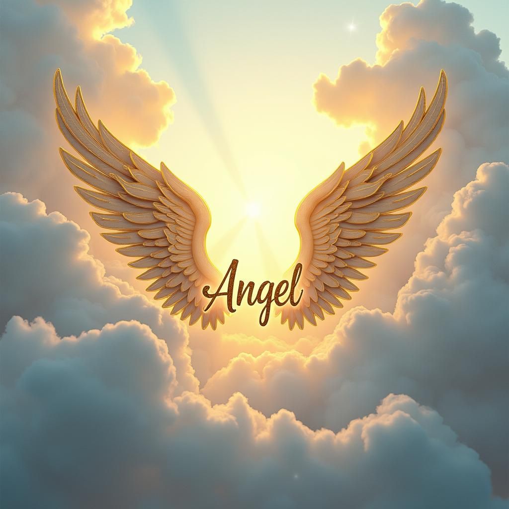 Winged Corpsman Logo: Angel in Heavenly Clouds