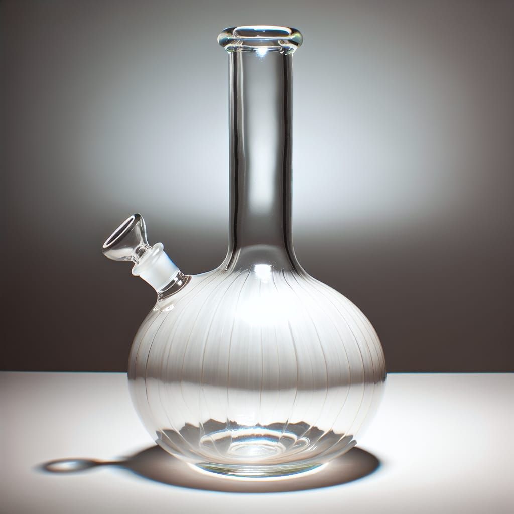 Onion-Shaped Glass Bong: Unique Functional Art