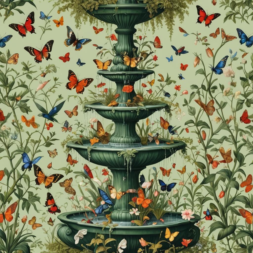 Botanical Fantasy Garden in Victorian Style