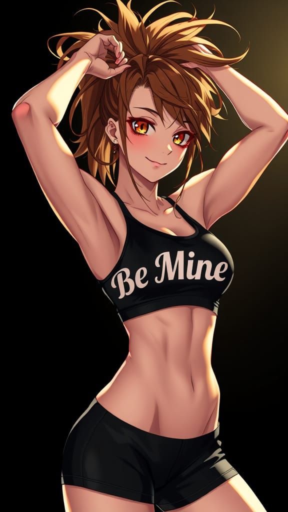 Hyper-Realistic Anime Woman with Flowing Hair