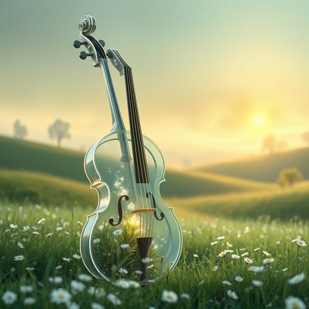Dreamy Cello in Mystical Emerald Meadow