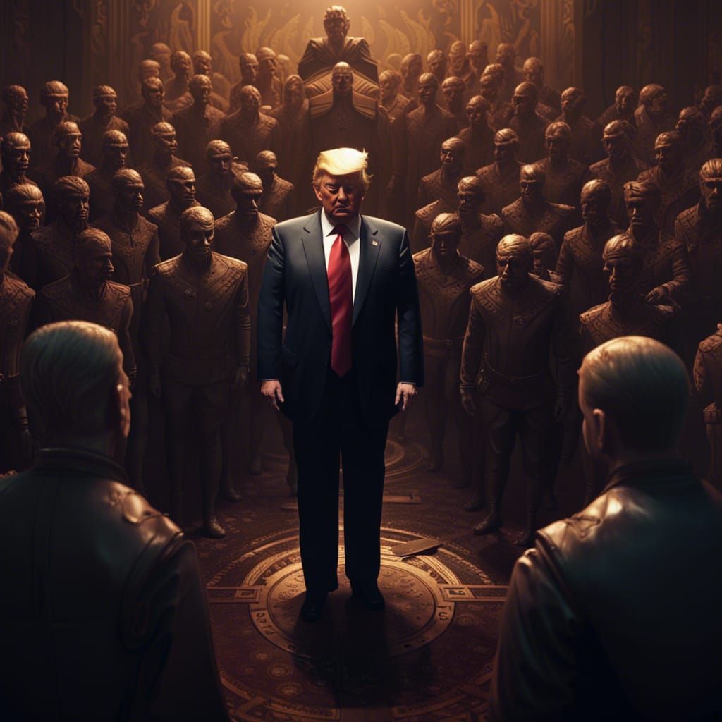 Dictator Figure in Dark Fantasy Art Style