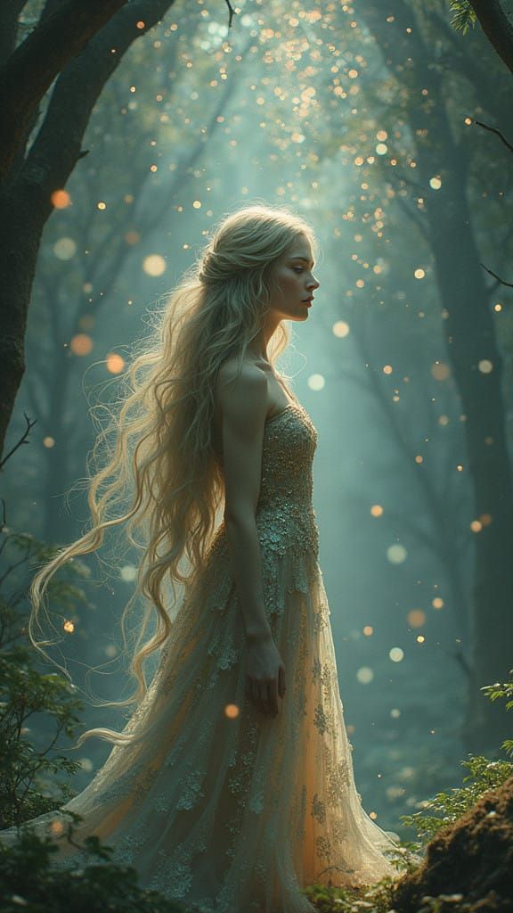 Enchanted Realm in Glowing Orb Style