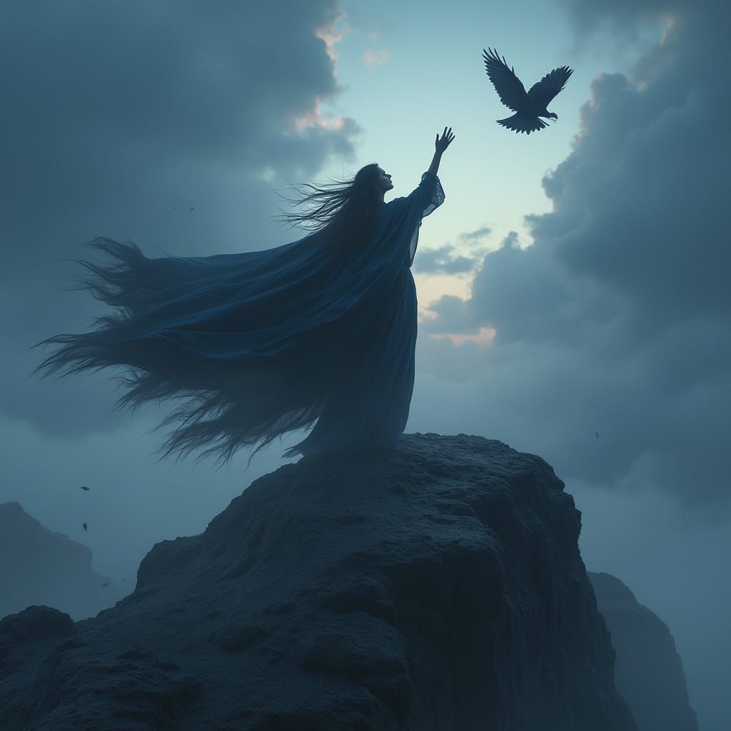 Nordthra Priestess in Stormy Twilight