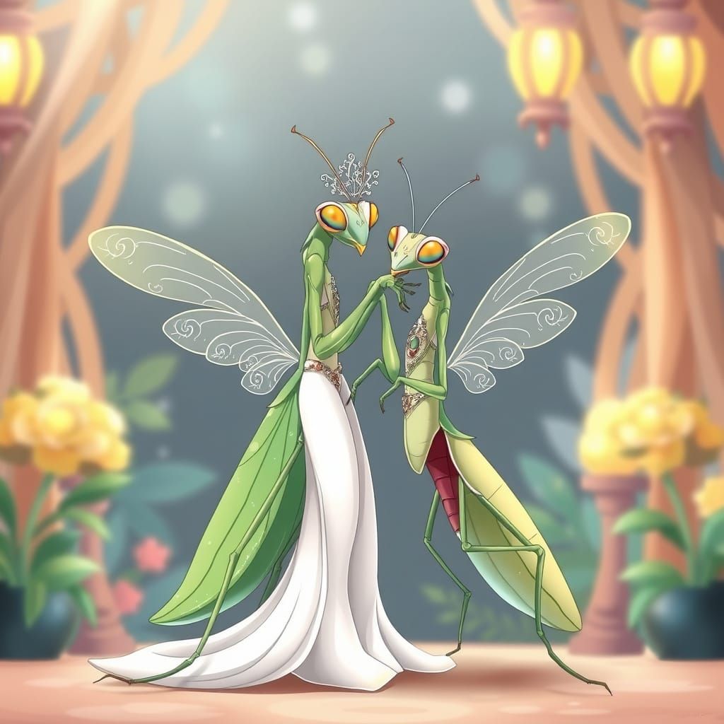 Mantis Bride in Anime Style