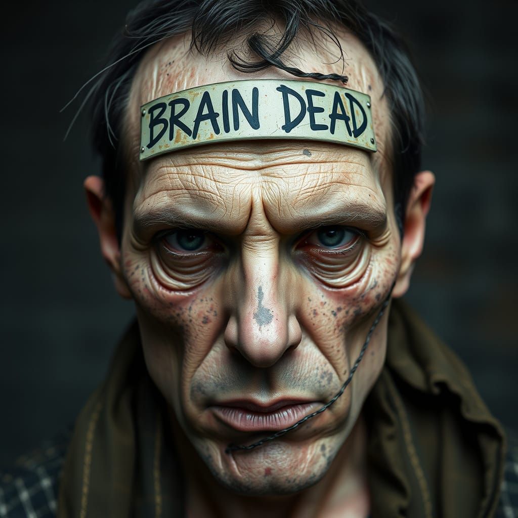 Dystopian Portrait: The Grim Reality of "Brain Dead"