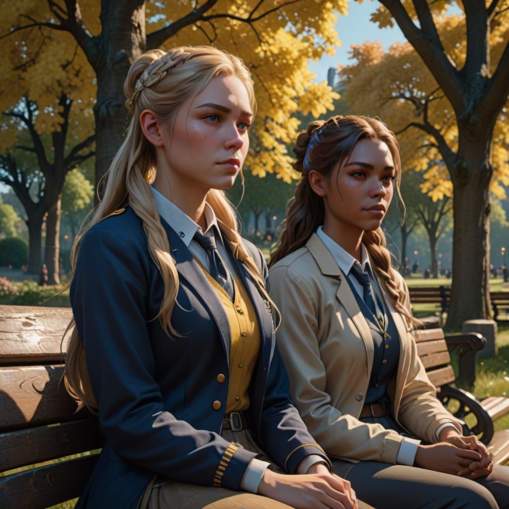 Intricate Schoolgirl Portrait in Soft Light