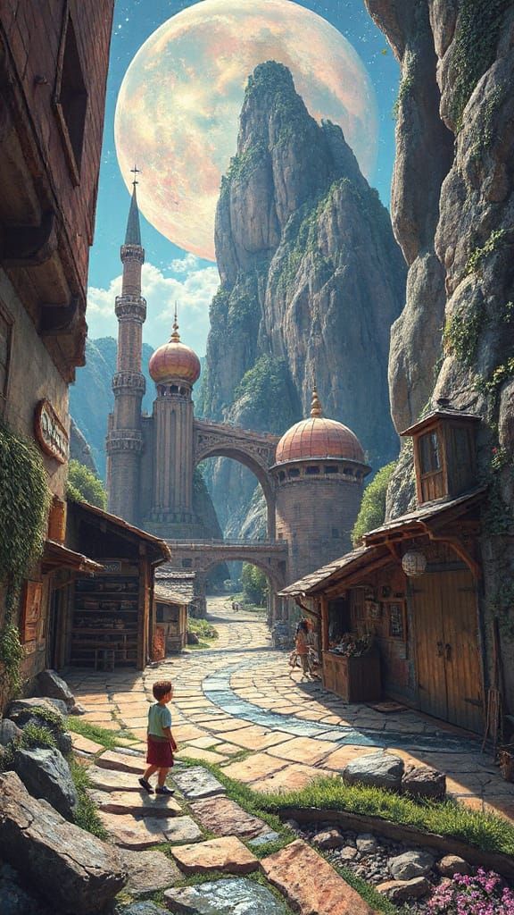 village in alien planet