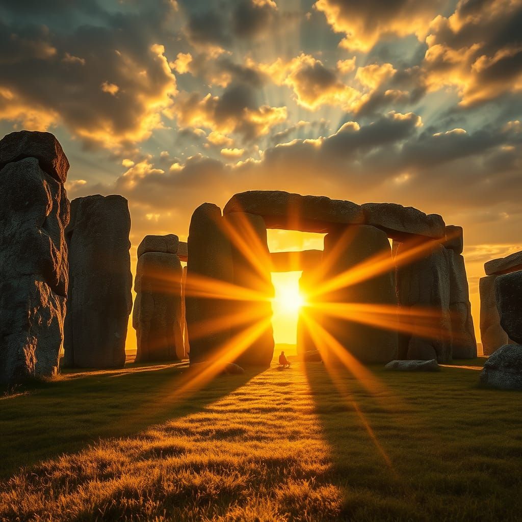 Stonehenge Summer Solstice in Golden Light