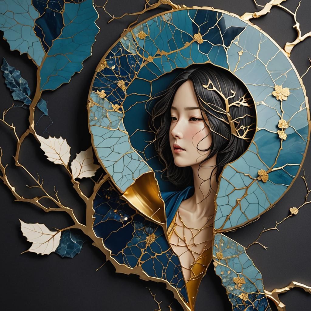 Kintsugi Illustration: The Art of Imperfection