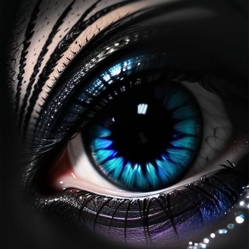 Detailed Fantasy Eye with Dark Magic in Unity Art