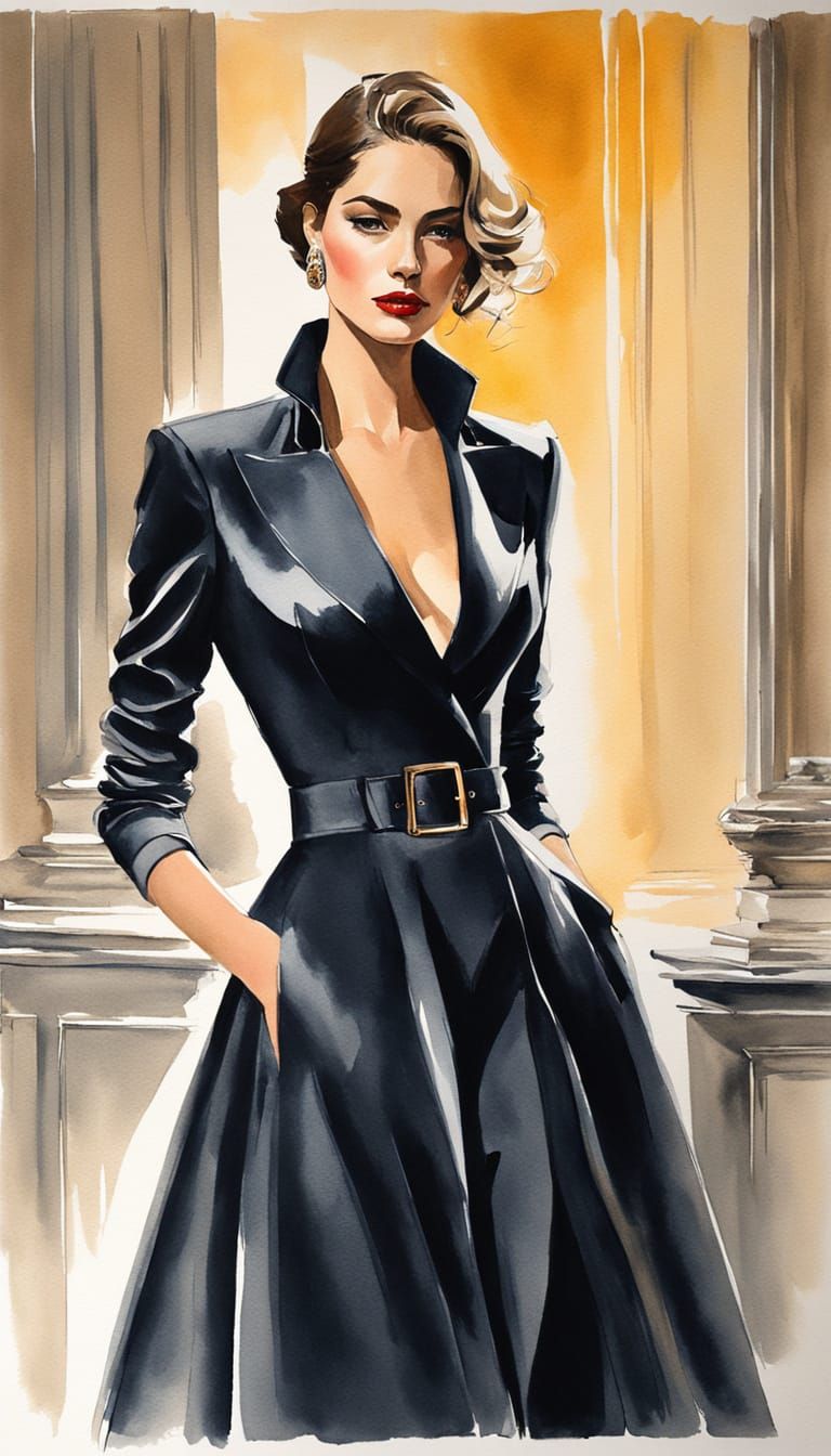 Elegant Parisian Beauty in Luxurious Surroundings