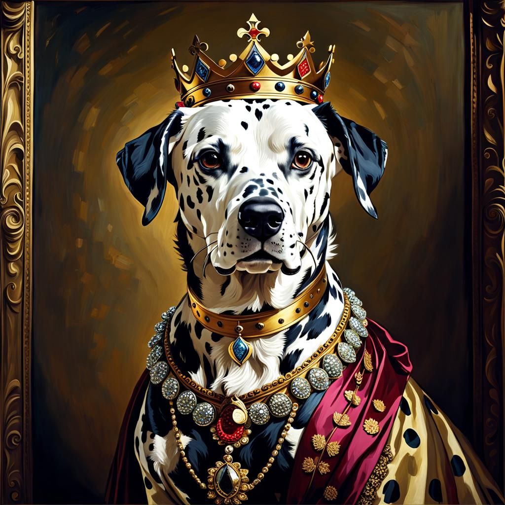Baroque Dalmatian King Portrait