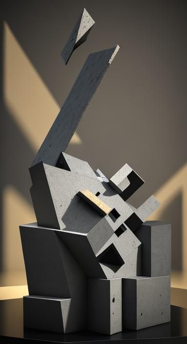 Cubist Concrete Art in Style of Pablo Picasso