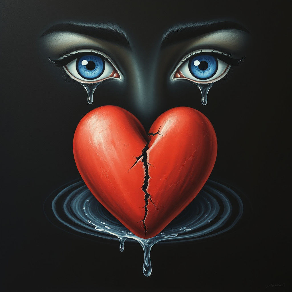 Shedding Tears on Broken Heart