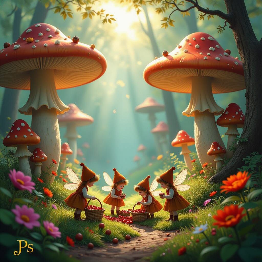 Fairytale Wonderland: Fairies Prepare for Winter