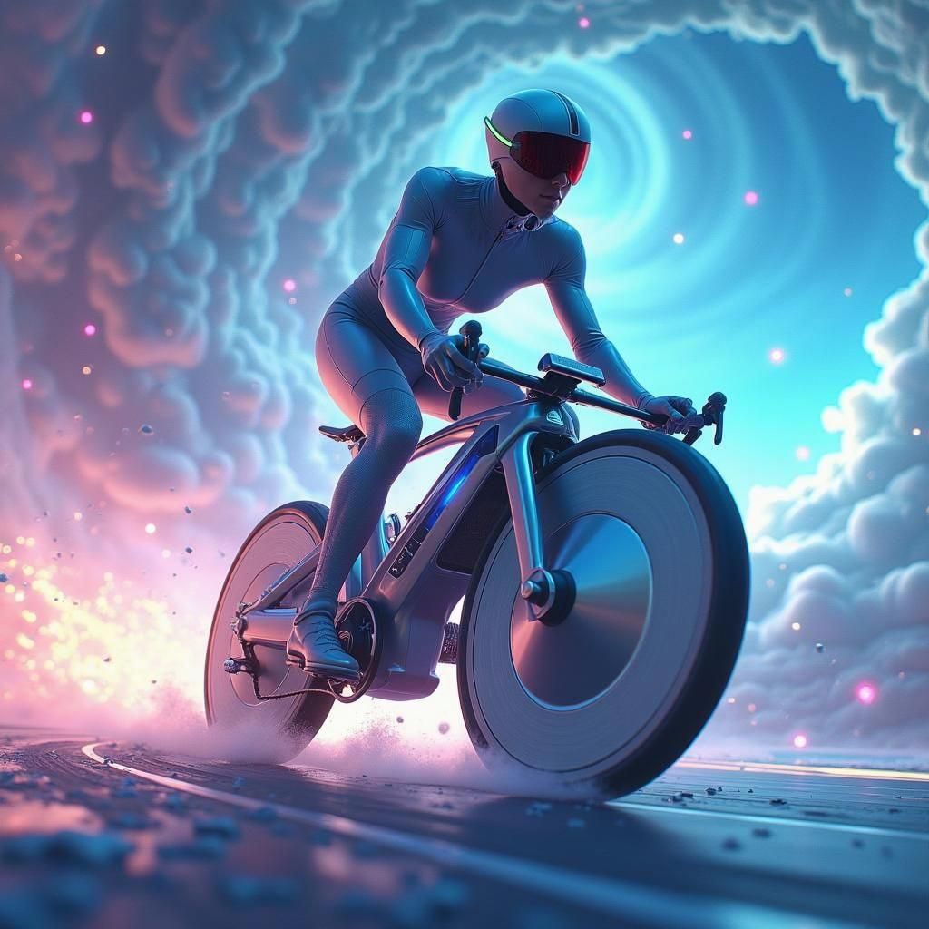 Tadej Pogacar Rides Rocket Bike: Fantasy Concept Art