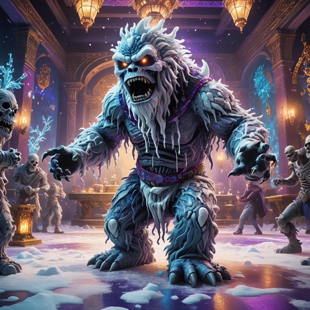 Snow Monster Breakdance Competition: Hyperrealistic Concept ...