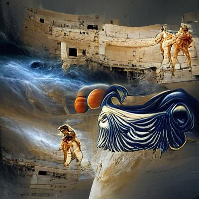 Greek Mythology in Space: A Digital Art Fusion